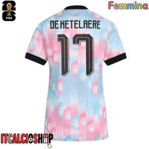 Belgio Charles De Ketelaere #17 Seconda Maglia Femmina Mondiali 2026 Manica Corta